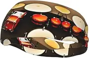 [WURTON] Drum Set-Standard Print Sports Sweatband - Multi-Functional Sport Headbands Kids, Men, Women Running, Yoga