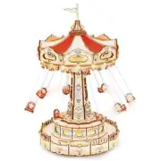 Robotime Swing Ride DIY Music Box Building Block Amusement Park Series