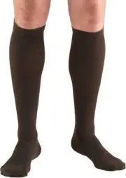 NEW Truform Compression Socks 30-40 mmHg Mens BROWN Knee High Dress Socks XL