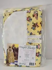 NEW VINTAGE CHARLES CRAFT CROSS STITCH DIAPER STACKER 13" X 26" BEARS 14 CT AIDA
