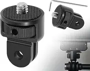 KAPSING 1/4" 360° Rotating Tripod Mount Thread Adapter Camera Accessories Compatible with Insta 360x2x3 and Other Action Cameras Compatible with Gopro Helmet Mounted Motorcycle