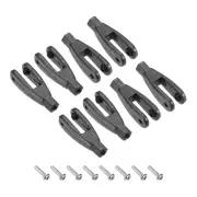 8Pcs Nylon Clevis M2 Thread Linkage End with Screws for RC Airplane Model,Black