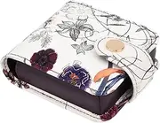 [kilofly] Genuine Leather Double Lipstick Case Cosmetic Makeup Holder + Gift Box One Size Flower 04
