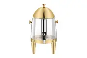 SOGA Stainless Steel 12L Beverage Dispenser Hot and Cold Juice Water Tea Chafer Urn Buffet Drink Container Jug with Gold Accents