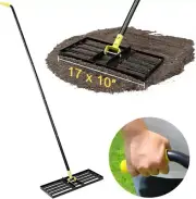 Lawn Leveling Rake 17 Inch - Stainless Steel Ergonomic Handle - NIB
