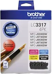 [Brother] LC 3317 Ink Cartridges 4 Colour Value Pack