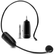 Wireless Microphone Headset, UHF Wireless Headset Mic System, 160ft Range,1/8...