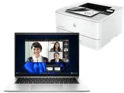 HP EliteBook 840 14 inch G9 Notebook PC, Silver + HP LaserJet Pro 4001dn Printer