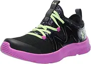 [Under Armour] Girls' Pre School Infinity Alternate Lace, (002) Black/Vivid Magenta/Morph Green, 10.5K, US
