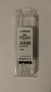 Crucial 8GB DDR3 - 1333 1.35V PC3-10600 SODIMM 204 PIN Memory