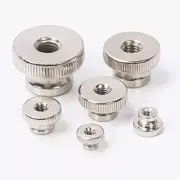 20Pcs M3 Knurled Thumb Nuts, Nickel Plated Iron Knobs Fasteners Round Hand
