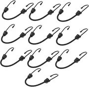 10pcs High Elasticity Bungee Cords with Hooks Tie Down Straps for Motorcycles Bikes Scooters for Luggage Cargo for Outdoor Use