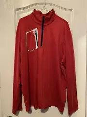 RLX Ralph Lauren IVY GOLF CLUB Red 1/4 Zip Pullover Men’s XXL $125