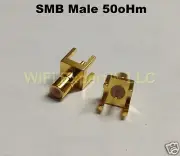 2 x SMB male straight plug center solder PCB mount RF connector ships from US