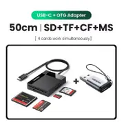 Card Reader 4-in-1 USB3.0/USB-C SD Micro SD TF CF MS Compact Flash Card Adapter for Laptop PC Multi OTG Smart Card Reader USB-C 4-in-1 OTG