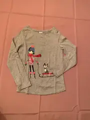 NWT GYMBOREE OUTLET FAIR ISLE FLURRY SLED DOG GIRL SCARF SPARKLE TEE TOP SZ 6
