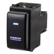 Narva OE Style Switch - Suits Nissan Pathfinder R51, Navara D40, Patrol GU4-7 & Y61 Series, Blank Push On/Off, Blue LED, 63372BL