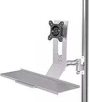 Adjustable Display Mount, Ergonomic Keyboard Tray, Aluminum Alloy Stand with Integrated Cable Management for Home Office, Minimalist Design for Clean Desk Organization
