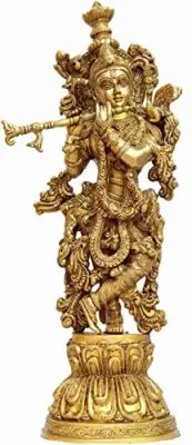 QT S Krishna Brass Statue Antique Krishna Statues Brass Kishan Krishna Murti