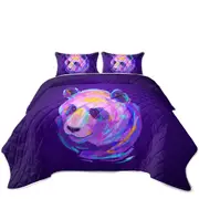 Artistic Purple Panda Coverlet