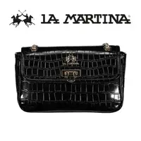 在飛比找momo購物網優惠-【LA MARTINA】義大利原裝進口 頂級金標鱷魚紋皮革肩