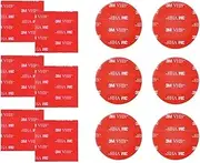 12 PCS 3M Double Sided Foam Adhesive Tape Pads,Round and Square VHB Sticky Pads Replacement Mounting Tape Strong Adhesive Clear Gel Tape Waterproof Foam Tape for Classroom DIY Craft Home Office (50mm)