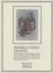 Brigitte Kozma Bjorklunden Boynton Chapel Wisconsin Counted Cross Stitch Pattern