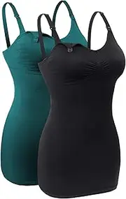 [Lataly] Seamless Nursing Tank Tops for Breastfeeding Padded Sleep Maternity Cami Bras