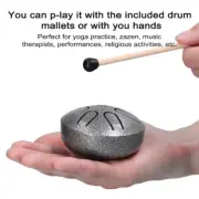 3 inch / 3.8inch 6-Tone Steel Tongue Drum mini Hand Pan with Drumsticks Musical