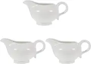 Housoutil 3pc Frothing Pitcher Professional Measuring Cups for Coffee Milk and Juice Durable Kitchen Cups Ergonomic Handle for Home Entertaining and Decor