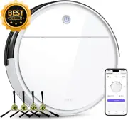 Robot Vacuum Cleaner 2500Pa Suction Wi-Fi/App/Alexa 120Min Runtime K5 White