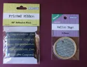 COLORBOK LOT Get Well Vellum Tags & Congratulations Printed Ribbon