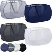 4 Pack Collapsible Laundry Baskets Dual Compartment Mesh Pop up Hamper