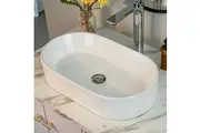ACA Oval 53x30CM Gloss White Bathroom Basin Ceramic Vanity Sink Vessel Sink Hand wash bowl