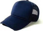 [MIASIFAN] Unisex Plain Baseball Cap Adjustable Strapback Breathable Men Mesh Trucker Hat
