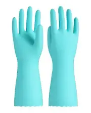 PACIFIC PPE Reusable Dishwashing Cleaning Gloves, Kitchen Rubber Gloves, Cott...