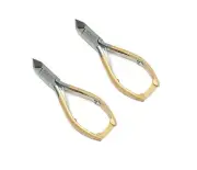 2Thick Toenail Nipple Clipper Cutter (Golden) Moon Shape for Podiatrist/Pedicure