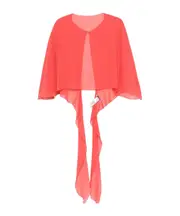 Round-neck button-up blouse 48 Orange