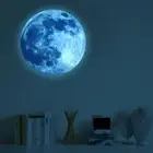 30cm Creative 3D Large Moon Glow In The Dark Fluorescent Wall Sticker Decal AUS
