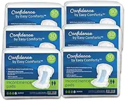 Confidence by Easy Comforts Adult Incontinence Pads Super Absorbency, Postpartum Incontinence & Bladder Leak Liners, Leak-Free Protection, Case 180 Count