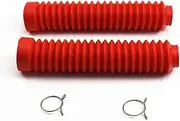 Motorcycle Front Shock Covers 30mm Front Fork Motorbike Red Rubber Boot Universal Dust Jacket Cover Dirt Bike Fork Guards