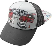 Kids Foret(キッズフォーレ) KidsFore KFB Sunshade Hat, Mesh Cap with Car Pattern, BL 52, Boys Black, Black, 52.0 cm