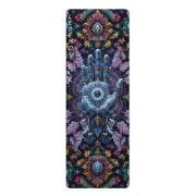 Yoga Mat Legends Ice - HAMSA HAND Natural Rubber Mat, Yoga Faith Psychedelicia