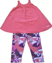 2pc Vintage Naartjie Swing Tank Top Shirt & Capri Leggings Outfit Sz XL XXL 7 8