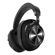T6 Active Noise Cancelling Headphones Wireless Bluetooth Headset with Microphone for Phones - Black