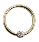 9ct Gold Nose Ring 2mm CZ Stone Hinged Hoop 18g (1.0mm) Daith Tragus Septum Gold