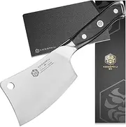 KESSAKU Mini Meat Cleaver - 4.5 inch - Dynasty Series - Heavy Duty - Razor Sharp Kitchen Butcher Knife - Forged ThyssenKrupp German High Carbon Stainless Steel - G10 Garolite Handle with Blade Guard