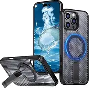 RUNGOS for iPhone 15 Pro Max Case MagSafe with Stand (Honeycomb Design Cooling) [Charging While Standing & Stable Magnetic] [12Ft Drop Tested] Shockproof Cover for iPhone 15 Pro Max Case 6.7'' 2023