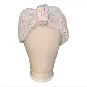 INC Space-Dyed Chenille Chunky Knit Bow Ivory Multicolor Headwrap NWT