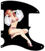 Pickguard to fit Fender Telecaster Guitar 5 Hole ESQUIRE Pin Up Billow Sleeve B